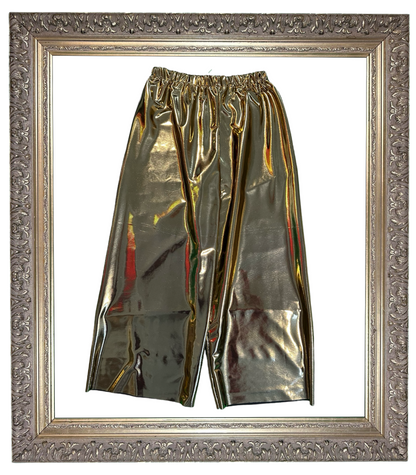 Metallic Gold Wide-legged Pant
